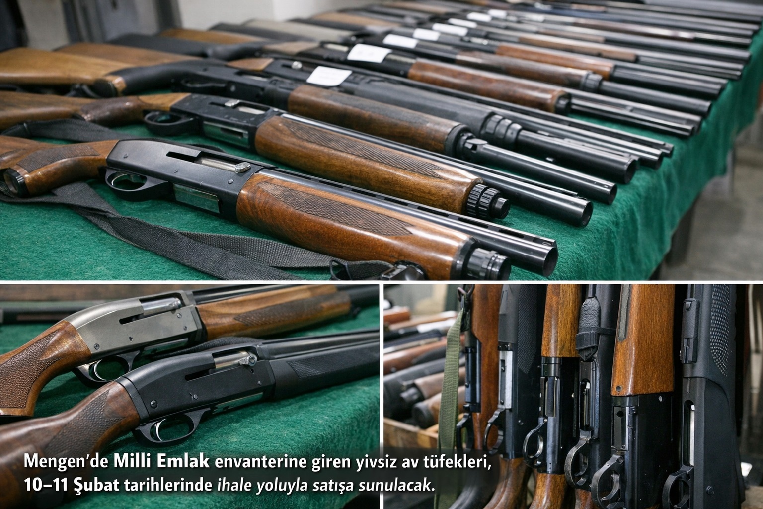 Mengen’de 29 Yivsiz Av Tüfeği İhaleyle Satışa Çıkıyor 3 mengen kacak av tufekleri