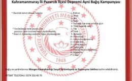 Depremde zarar gören vatandaşlarımız için yardım kampanyası