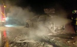 Mengen’de tünelde cip yandı; ulaşım 2 saat durdu