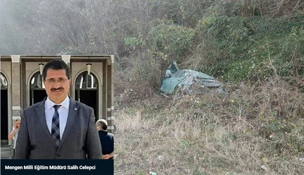 Mengen Milli Eğitim Müdürü Salih Celepci trafik kazası geçirdi