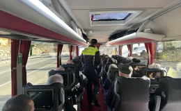 Mengen’de Yolcu Otobüslerine Emniyet Kemeri Denetimi Yapıldı