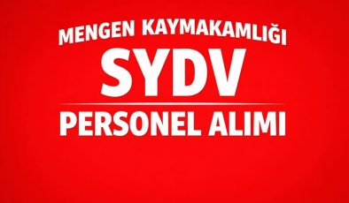 Mengen Kaymakamlığı SYDY personel alımı