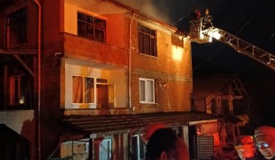 Köprübaşı köyünde yangın