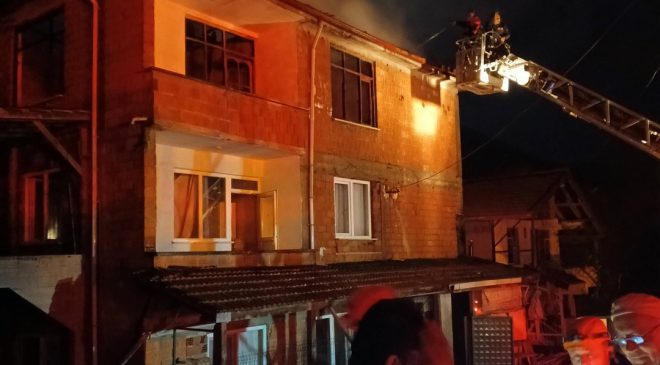 Köprübaşı köyünde yangın