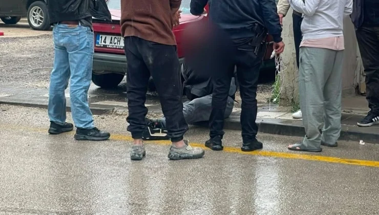 Kendisini uyaran polise saldıran yabancı uyruklu şüpheli gözaltına alındı