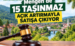 Mengen Beşler Mahallesi’ndeki 15 taşınmaz açık artırma usulüyle satılacak